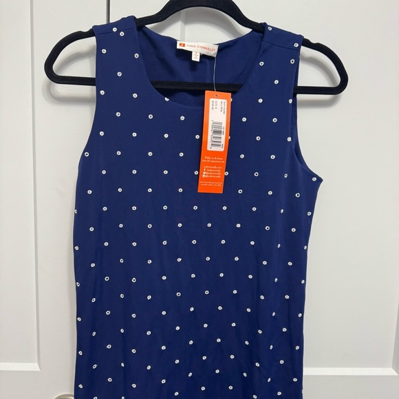 Jude Connally Beth Eyelet Shift Dress Navy White Size Small NEW WITH TAGS - Picture 2 of 10